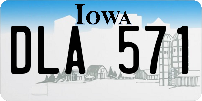IA license plate DLA571