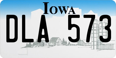 IA license plate DLA573
