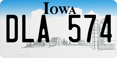 IA license plate DLA574