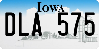 IA license plate DLA575