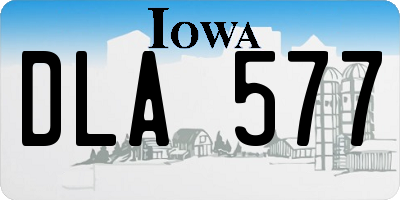IA license plate DLA577