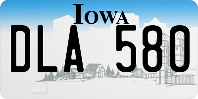 IA license plate DLA580
