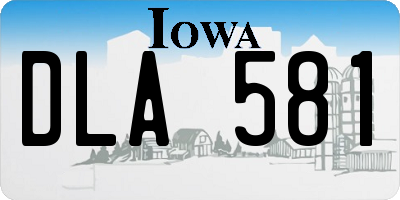 IA license plate DLA581
