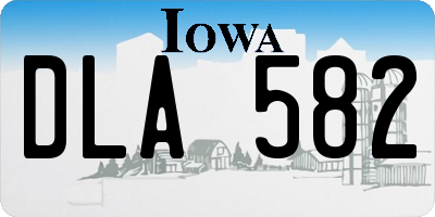 IA license plate DLA582