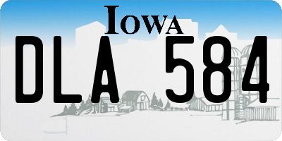 IA license plate DLA584