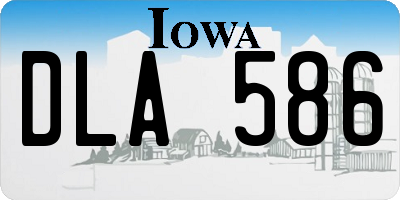 IA license plate DLA586