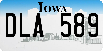 IA license plate DLA589
