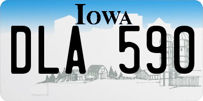 IA license plate DLA590