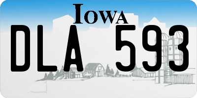 IA license plate DLA593