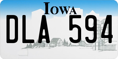 IA license plate DLA594