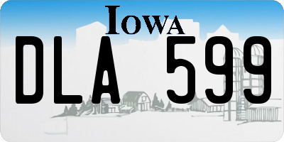IA license plate DLA599
