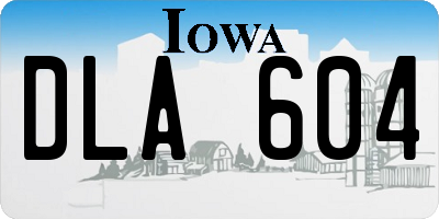 IA license plate DLA604