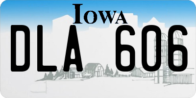 IA license plate DLA606