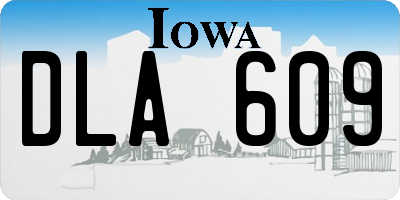 IA license plate DLA609