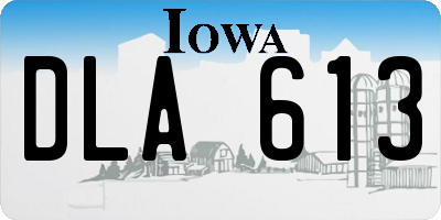 IA license plate DLA613