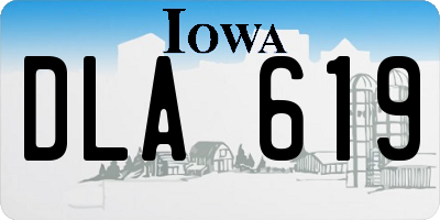 IA license plate DLA619