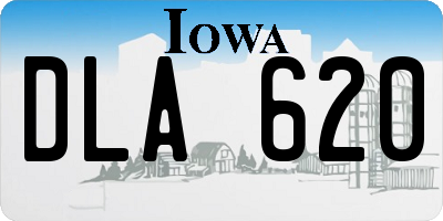 IA license plate DLA620