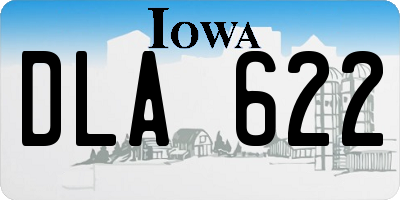 IA license plate DLA622
