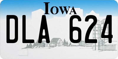 IA license plate DLA624