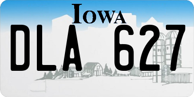 IA license plate DLA627