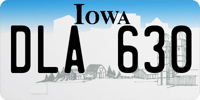 IA license plate DLA630