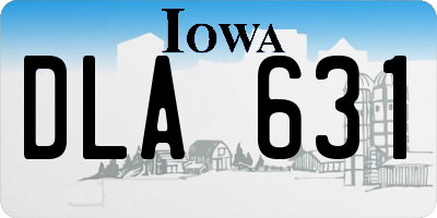IA license plate DLA631