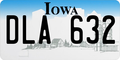 IA license plate DLA632
