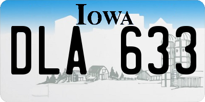 IA license plate DLA633