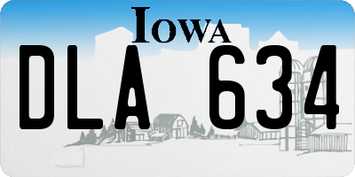 IA license plate DLA634