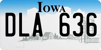 IA license plate DLA636