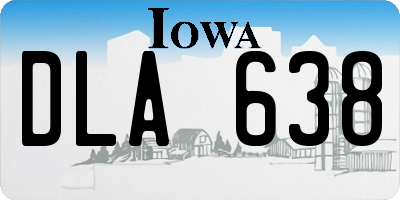 IA license plate DLA638
