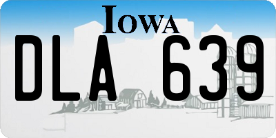 IA license plate DLA639