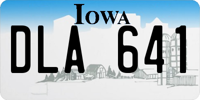 IA license plate DLA641
