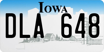 IA license plate DLA648