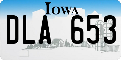 IA license plate DLA653