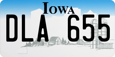 IA license plate DLA655