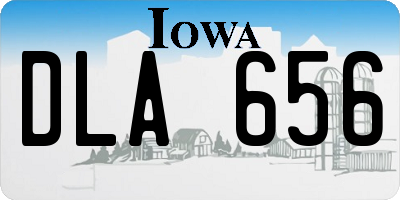 IA license plate DLA656