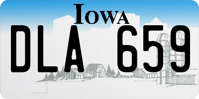 IA license plate DLA659