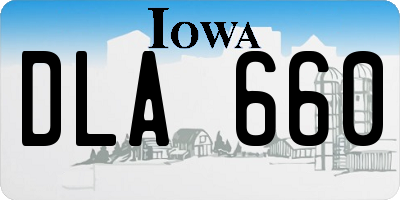 IA license plate DLA660