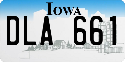 IA license plate DLA661