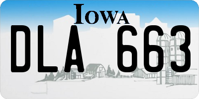 IA license plate DLA663