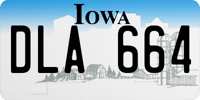 IA license plate DLA664