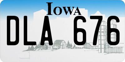 IA license plate DLA676