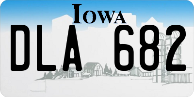 IA license plate DLA682