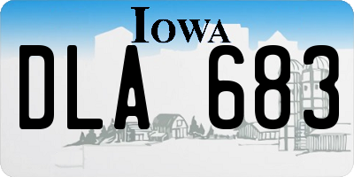 IA license plate DLA683