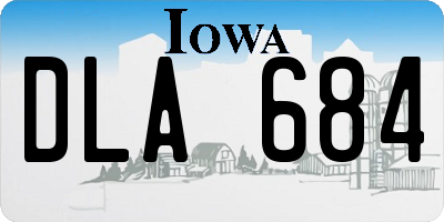 IA license plate DLA684