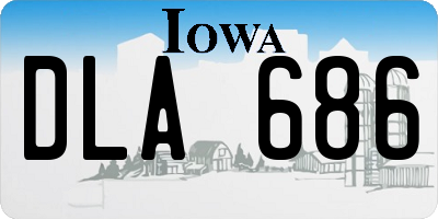 IA license plate DLA686