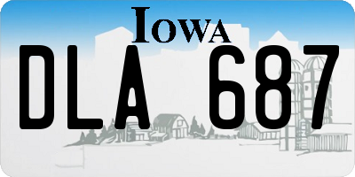IA license plate DLA687