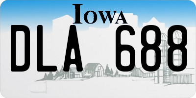 IA license plate DLA688