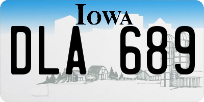 IA license plate DLA689